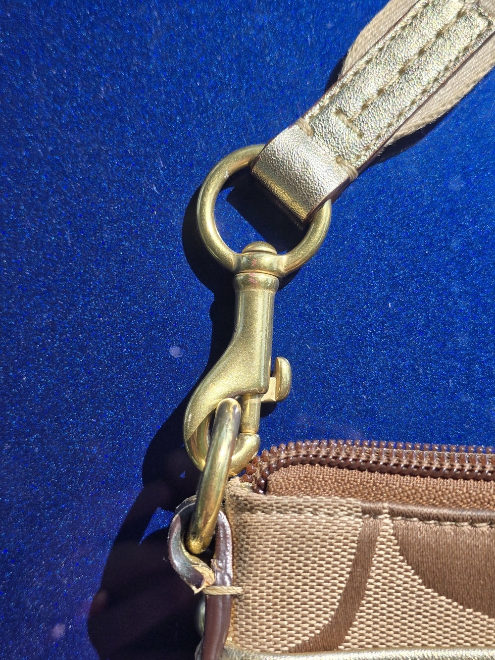 Coach Beige/Tan Signature Crossbody Bag with Adjustable Strap - Picture 8 of 15